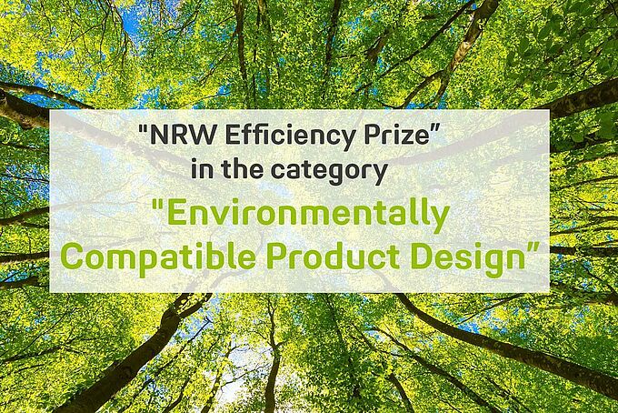 L'entreprise est lauréate du prix de l'efficacité du Land de Rhénanie-du-Nord-Westphalie dans la catégorie « Conception de produits respectueuse de l'environnement » - remise du prix principal par Bärbel Höhn à Düsseldorf